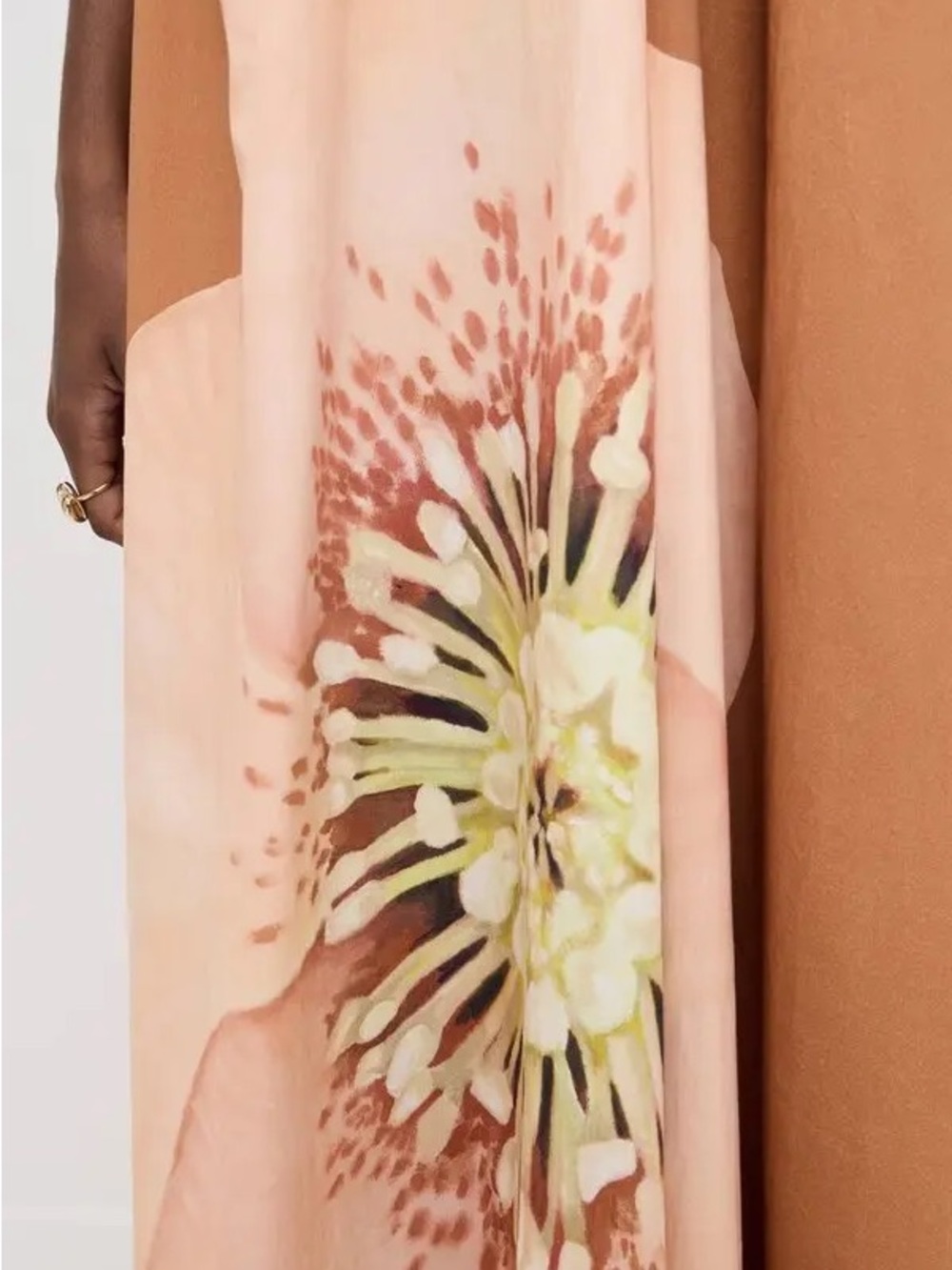 NWT Shiloh Strapless Floral Maxi Dress in Tangerine Rose Bloom - Picture 6 of 6